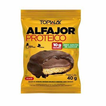 Alfajor Topway Zero Açúcar, Lactose e Gluten Avelã 40 g