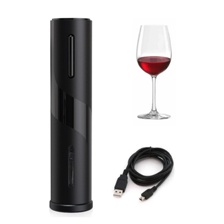 Saca Rolha Elétrico Recarregavel com cabo USB