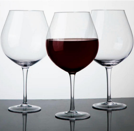 Taça Vinho Cristal Titânio Extra Grande Feito a Mão 1000 ml